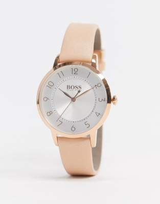 Женские розовые часы Boss by Hugo Boss-Розовый