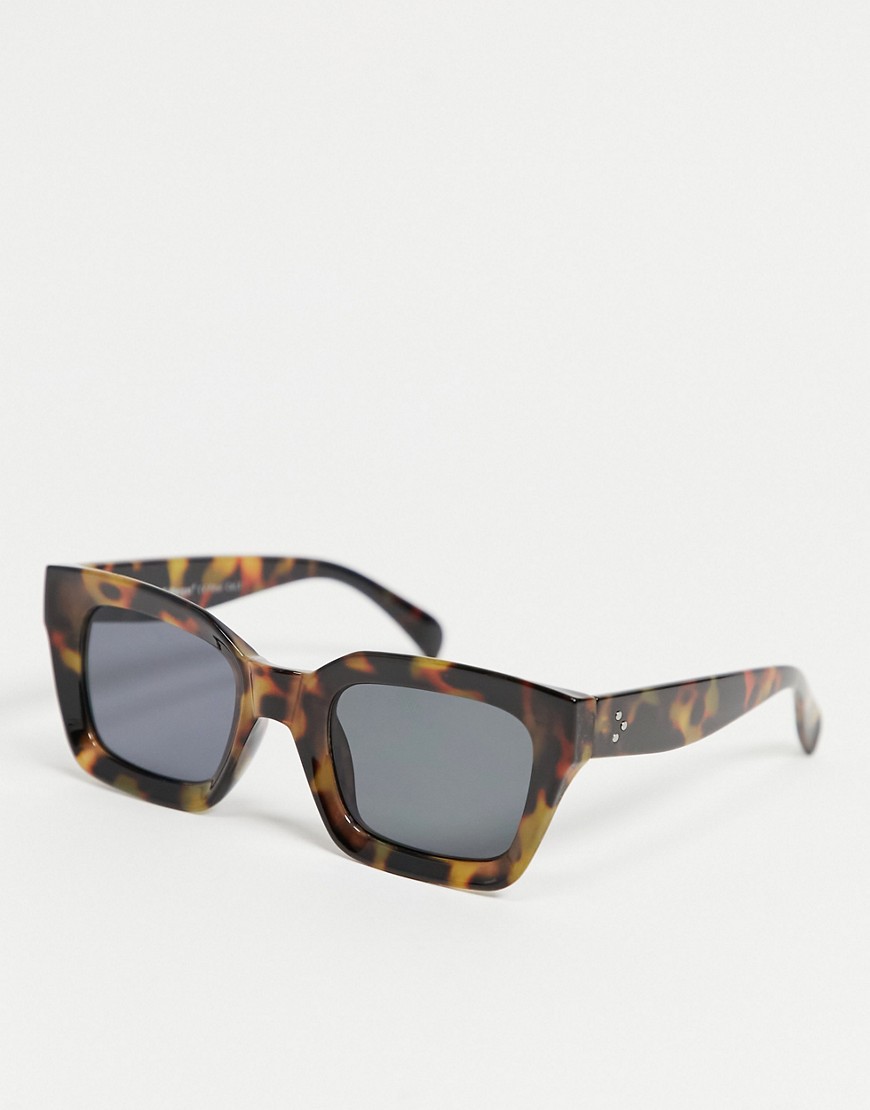 фото Женские солнцезащитные очки в квадратной черепаховой оправе с вогнутыми стеклами aj morgan-коричневый цвет
