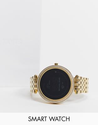Женские спортивные смарт-часы с темно-синим циферблатом Michael Kors Gen 5 MKT5127-Золотистый