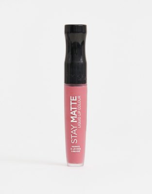 фото Жидкая матовая губная помада rimmel stay matte, 5,5 мл — rose and shine-розовый rimmel london