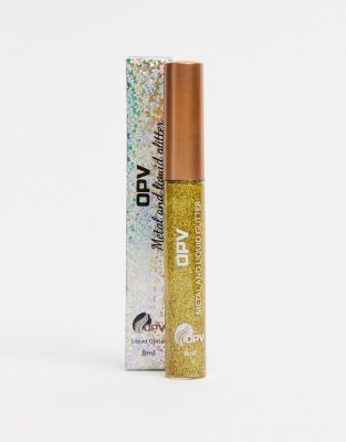 фото Жидкая подводка для глаз с блестками и эффектом «металлик» opv beauty - sparkler 02 (gold)-золотистый