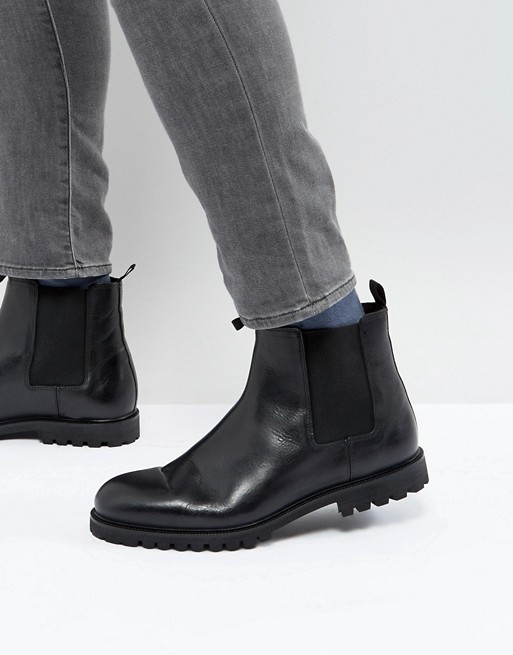 Zign Chunky Leather Chelsea Boots | ASOS