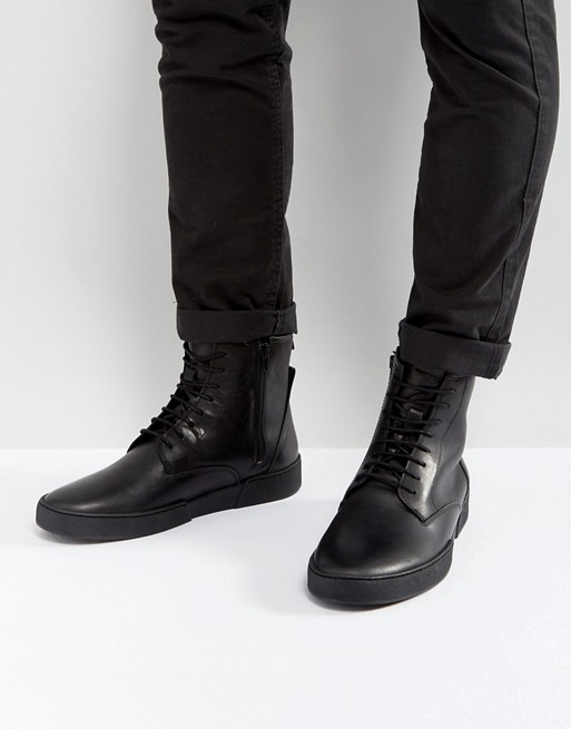 Zign Leather Trainer Boots | ASOS