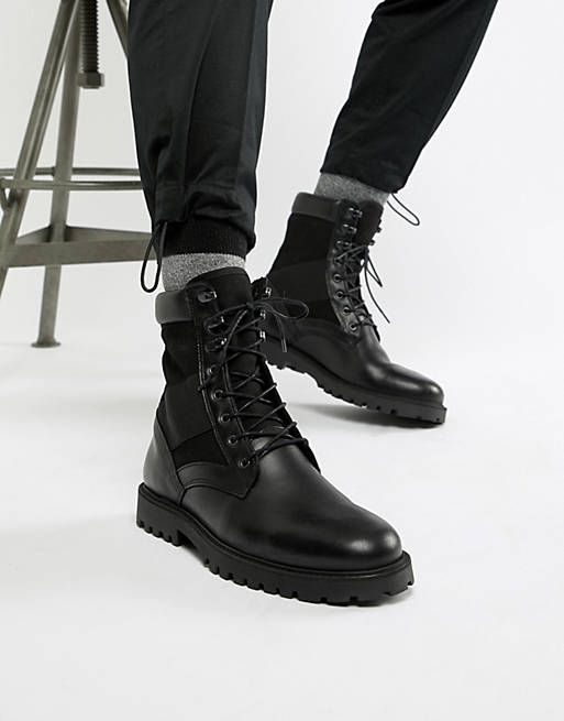 Vrouw peddelen Mens Zign military boots in black | ASOS