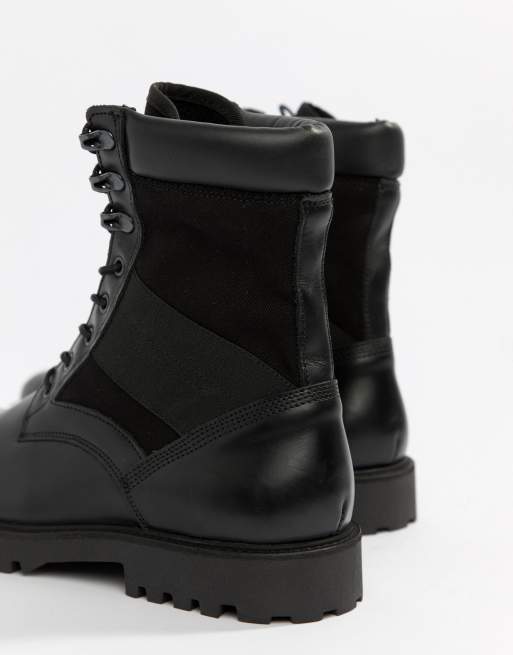 Zign military boots in black