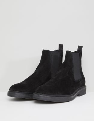 chunky suede chelsea boots