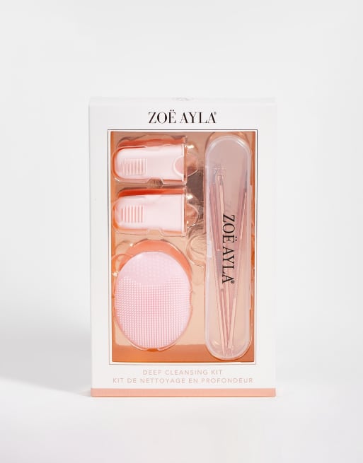 Zoe Ayla - Deep Cleansing Kit - Diep reinigende huidverzorgingsset met 2 vingertoppen, mee-eterverwijderaars en een siliconen reiniger - MULTI