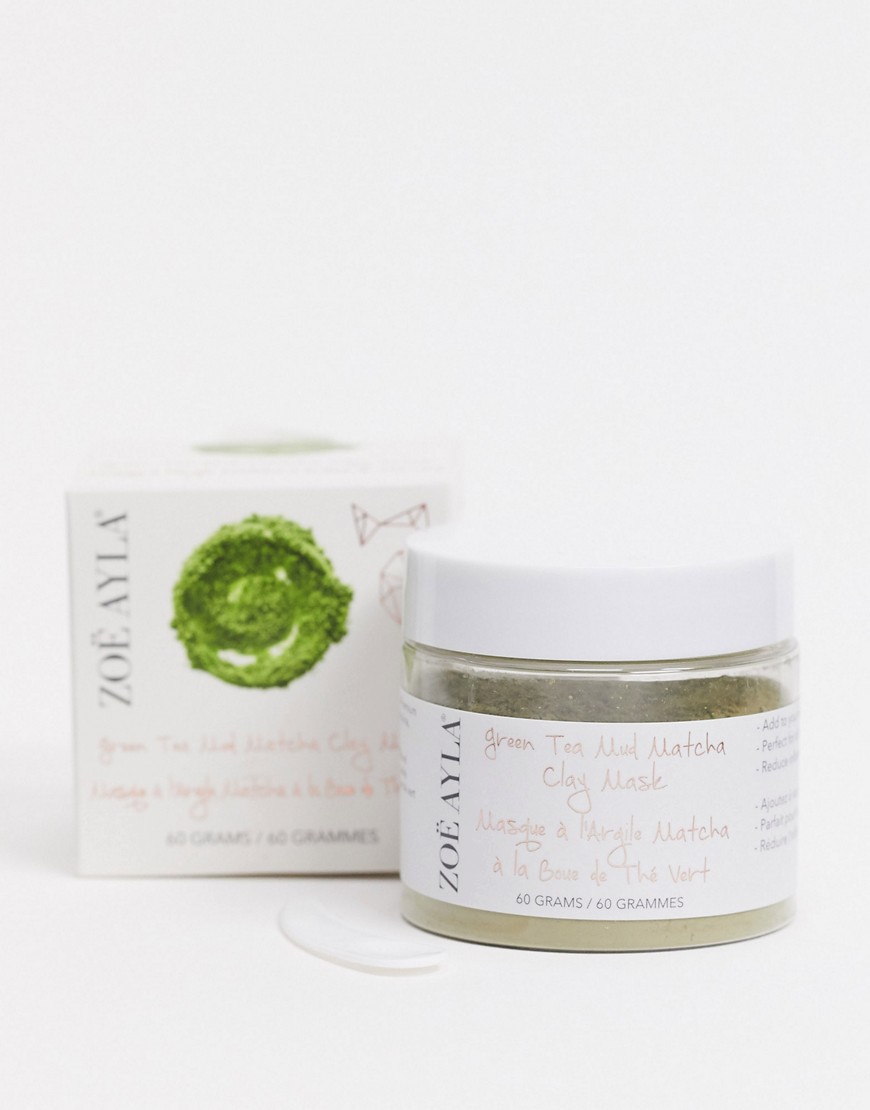 Zoe Ayla – Green Tea Mud Matcha Clay Mask – Lermask 60 g-Grön