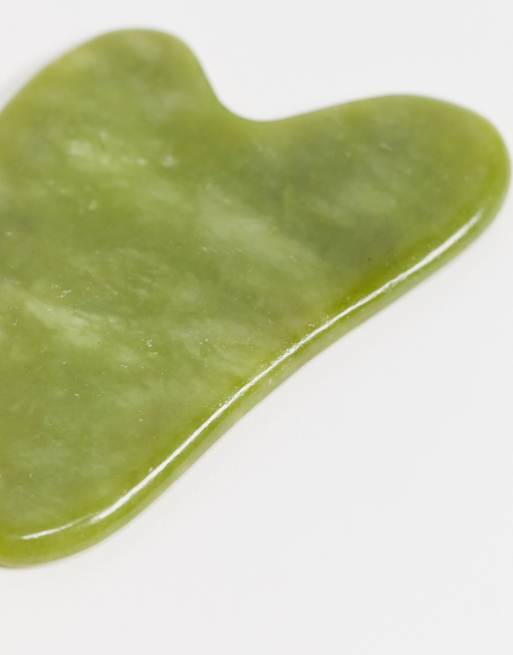 Zoe Ayla – Gua Sha – Massage-Tool für das Gesicht aus grünem Quartz – GRÜN, 2 von 4