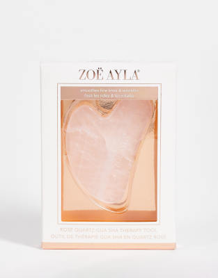 Zoe Ayla Outil Pour Le Visage Gua Sha En Quartz Rose Sculpt Rose Asos