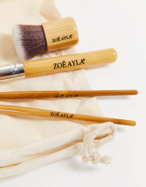 Zoe Ayla - Professional - Sæt med 11 makeup-børster i bambus med stofetui , 2 af 4