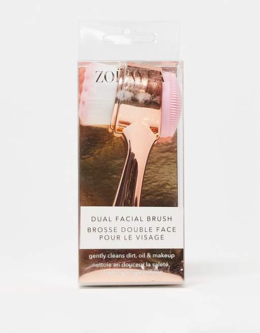 Zoe Ayla - Spazzola detergente con testina doppia color oro rosa