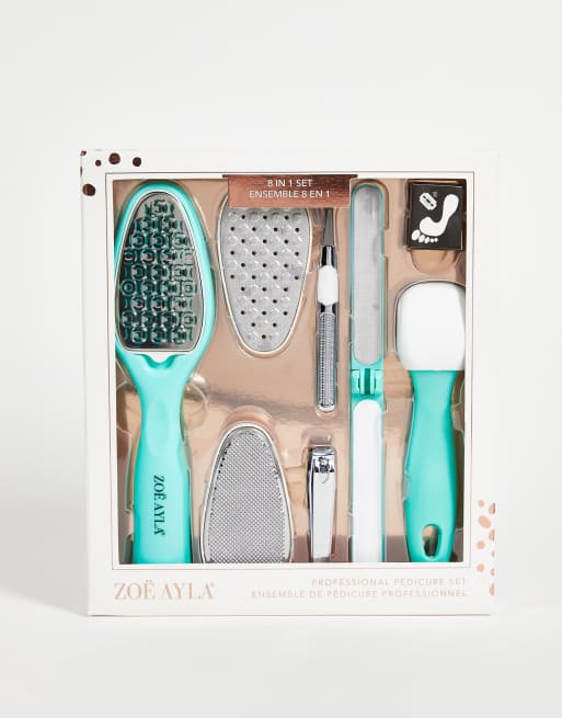 Zoe Ayla – Turkusowy 8-częściowy zestaw do pedicure