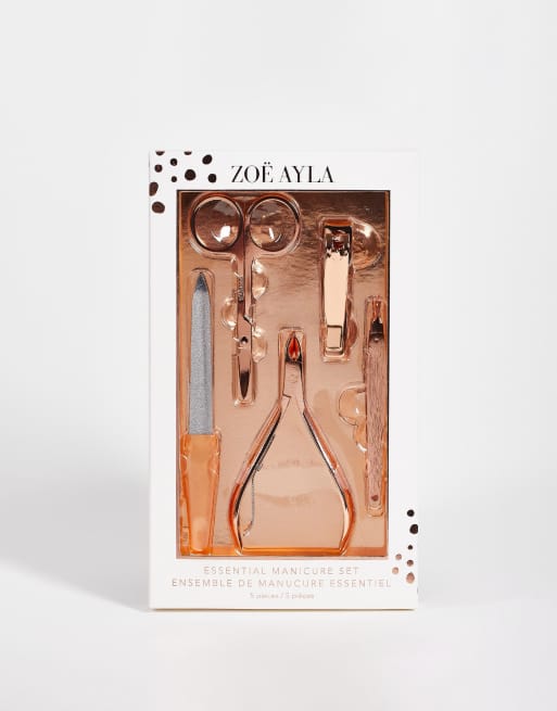Zoe Ayla – Zestaw 5 przyrządów do manicure'u w kolorze różowego złota