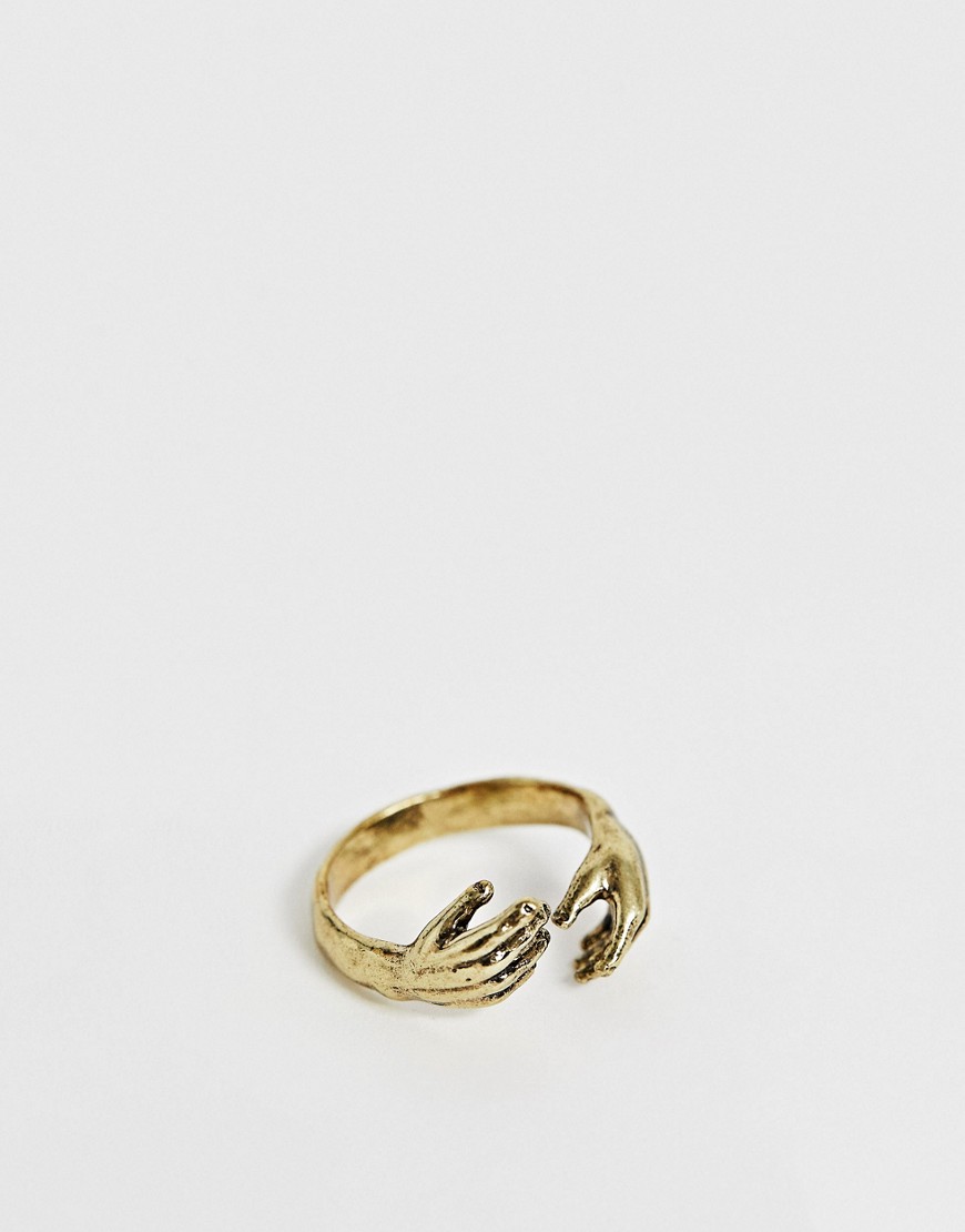 фото Золотистое кольцо reclaimed vintage эксклюзивно для asos-золотой