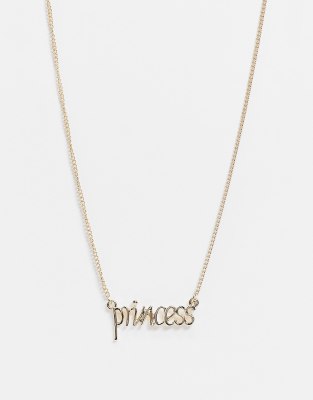 Золотистое ожерелье с подвеской "Princess" Glamorous-Золотой