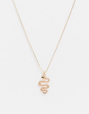 фото Золотистое ожерелье с подвеской-змеей liars & lovers-золотой