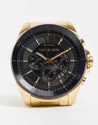 фото Золотистые часы-браслет michael kors mens brecken mk8848-золотистый