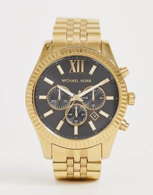 фото Золотистые наручные часы michael kors mk8286 lexington-золотой