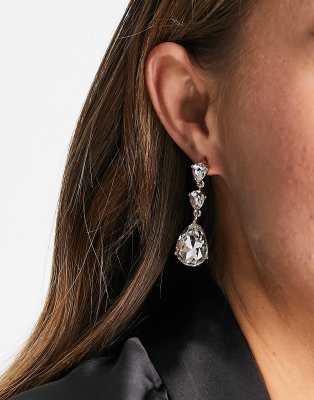  Золотистые серьги-подвески с кристаллами ASOS DESIGN-Золотистый