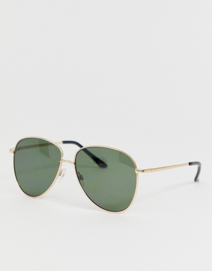 фото Золотистые солнцезащитные очки-авиаторы asos design 15 г-золотой