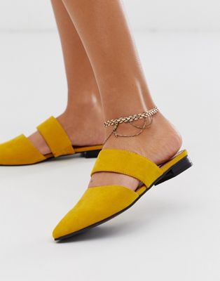 фото Золотистый браслет на ногу из цепочки asos design-золотой