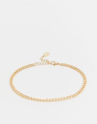 фото Золотистый браслет-цепочка на ногу accessorize-золотой