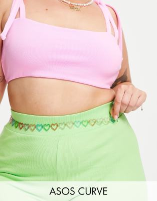 Ремни Золотистый ремень-цепочка с цветными звеньями ASOS DESIGN Curve-Разноцветный