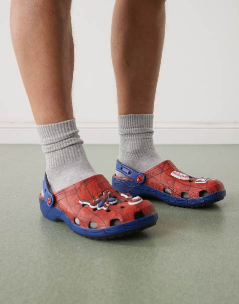 Zuecos azules clásicos con diseño de Spiderman de Crocs - view 1