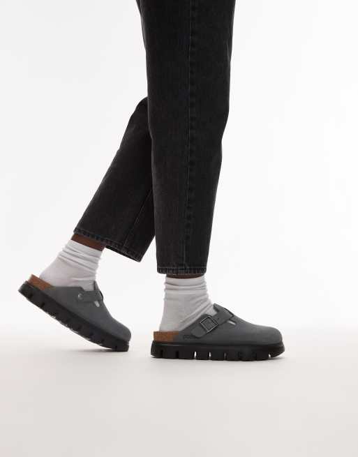 Zuecos gris basalto con plataforma Papillio Boston de Birkenstock, 2 de 4