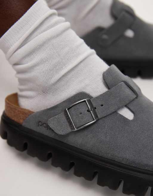 Zuecos gris basalto con plataforma Papillio Boston de Birkenstock, 3 de 4