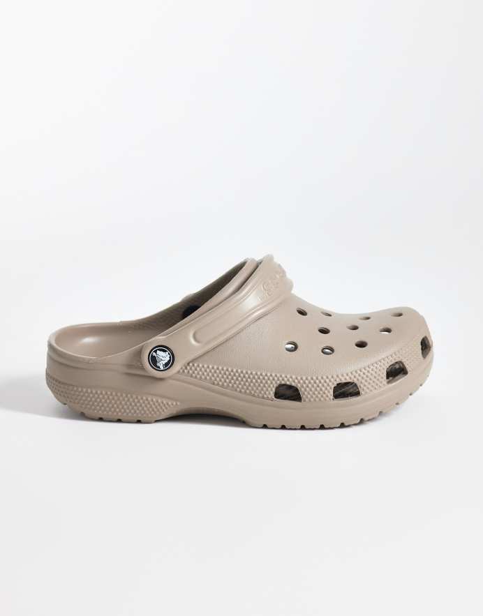 Crocs Zuecos marrón topo clásicos de Taupe