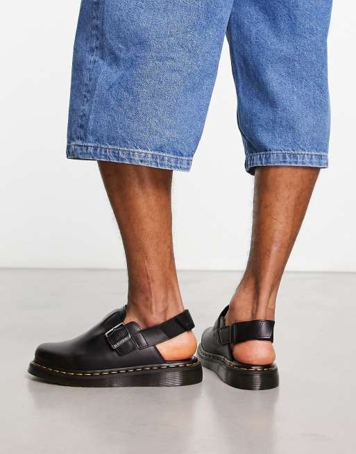 Zuecos negros de cuero Brando Jorge II de Dr Martens, 2 de 4