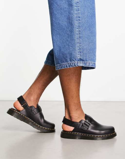 Zuecos negros de cuero Brando Jorge II de Dr Martens, 4 de 4