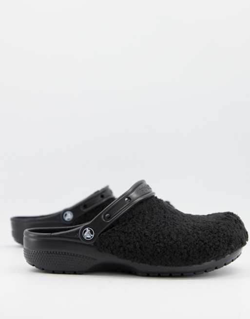 Zuecos negros de tejido mullido Originals de Crocs | ASOS