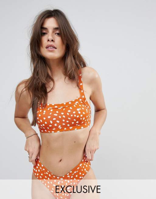 Zulu Zephyr Exklusiv Bikini Med Prickigt Orange Monster Asos