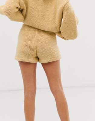 high waisted knit shorts